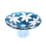 Caesar Crystal Linda Footed Fruit Bowl Azure - Blue Salon