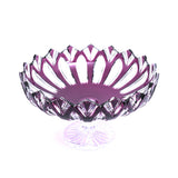 Caesar Crystal Lotos Footed Centerpiece Purple - Blue Salon