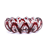 Caesar Crystal Round Ashtray Red - Blue Salon