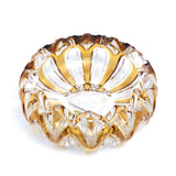 Caesar Crystal Round Ashtray Amber - Blue Salon