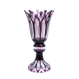 Caesar Crystal Footed Vase Purple