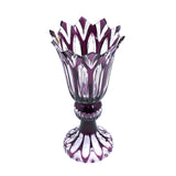 Caesar Crystal Footed Vase Purple
