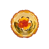 Cristal De Paris Incense Burner Gold Les Fleurs Amber, H 110x23 Cm