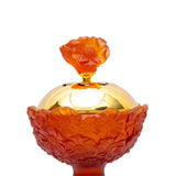 Cristal De Paris Incense Burner Gold Les Fleurs Amber, H 110x23 Cm