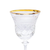 Cristal De Paris Set 6 Juice Glass N2 New Georges Gold Ring