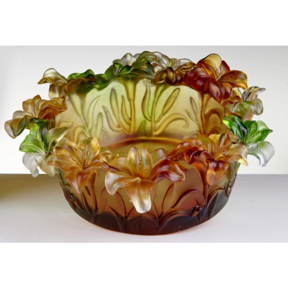 Cristal De Paris Lily Bowl - Amber | Bowl Cristal De Paris Lily Bowl - Amber | Bowl