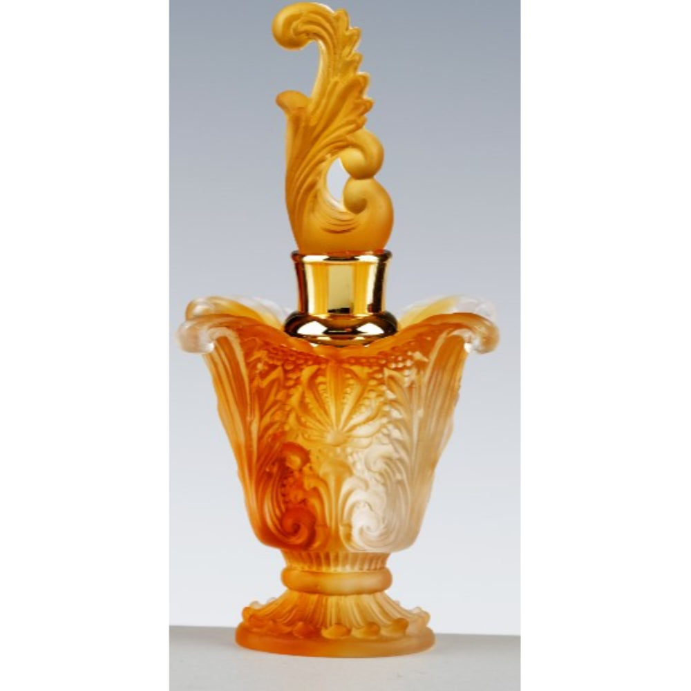 Cristal De Paris Square Perfume Bottle - Satin Amber | Glassware Cristal De Paris Square Perfume Bottle - Satin Amber | Glassware