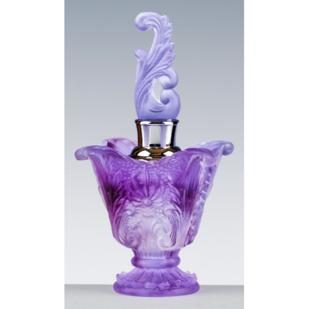 Cristal De Paris Square Perfume Bottle - Satin Purple | Glassware Cristal De Paris Square Perfume Bottle - Satin Purple | Glassware