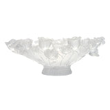Cristal De Paris Fruit Bowl Bouquet De Roses Purple Frosted 30 Cm