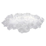 Cristal De Paris Fruit Bowl Bouquet De Roses Purple Frosted 30 Cm