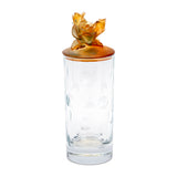 Cristal De Paris Candybox Rose Amber Cover. H 20. 6 Cm