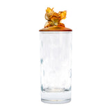 Cristal De Paris Candybox Rose Amber Cover. H 20. 6 Cm