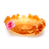 Cristal De Paris Bowl La Danse Des Roses H 11. 30 Cm