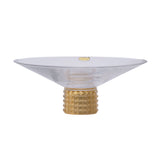 Cristal De Paris Bowl Trinity Color Gold, Size 18x30 Cm