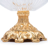 Cristal De Paris Coupes Lines 28 Cm On Gold Metal Leg