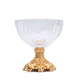 Cristal De Paris Coupes Lines 15 Cm Gold Metal Leg