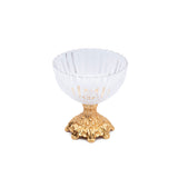 Cristal De Paris Coupes Lines 15 Cm Gold Metal Leg