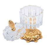 Cristal De Paris Candybox Facette (L) Gold Button Gold Metal Leg