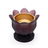 Cristal De Paris Small Bowl Lotus Grey, H 11x9 Cm
