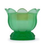 Cristal De Paris Small Bowl Lotus Green, H 11x9 Cm