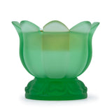 Cristal De Paris Small Bowl Lotus Green, H 11x9 Cm