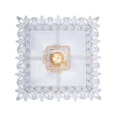 Cristal De Paris Pickle Dish 5 Parts On Gold Metal Base 35x35x11 Cm