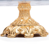 Cristal De Paris Pickle Dish 5 Parts On Gold Metal Base 35x35x11 Cm