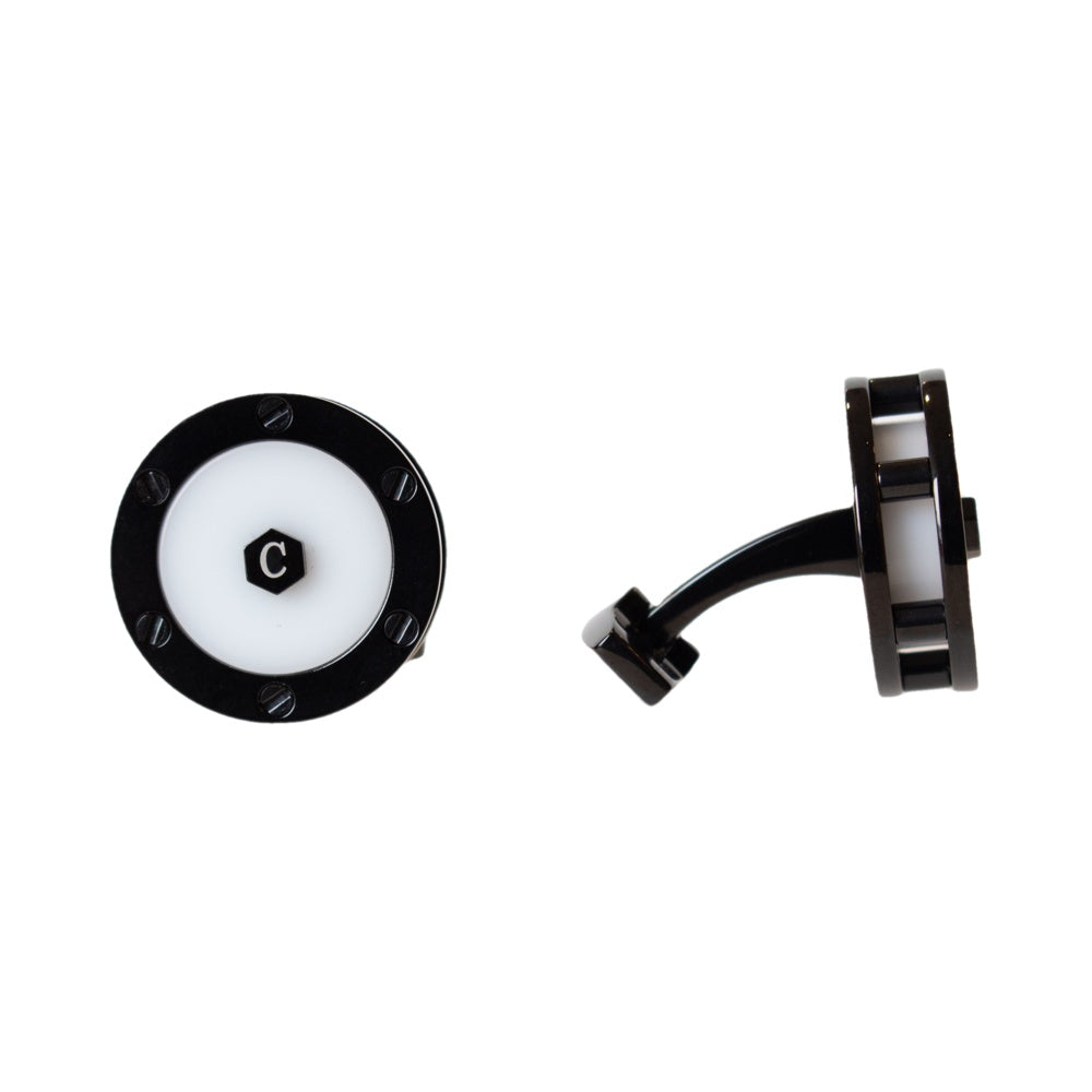 Centurio Cufflinks Ip Black & White With Onyx | Accessories | Cufflink | Eid Gifts | EID2021 | GCC | Mens | SP Centurio Cufflinks Ip Black & White With Onyx | Accessories | Cufflink | Eid Gifts | EID2021 | GCC | Mens | SP