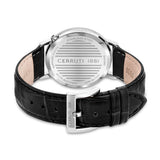 Cerruti 1881 Carano Men Silver And Black Watch