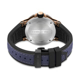 Cerruti 1881 Velletri Men  Blue And Rose Gold And Black Watch