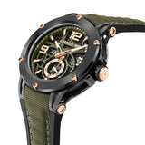 Cerruti 1881 Velletri Men  Rose Gold Black And Olive Watch