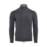 Corneliani Zip up Grey Cardigan For Men AW22