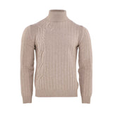 Corneliani Turtle Neck Sand Beige Sweater For Men
