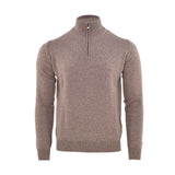 Corneliani Zip-Up Sand Beige Sweater For Men