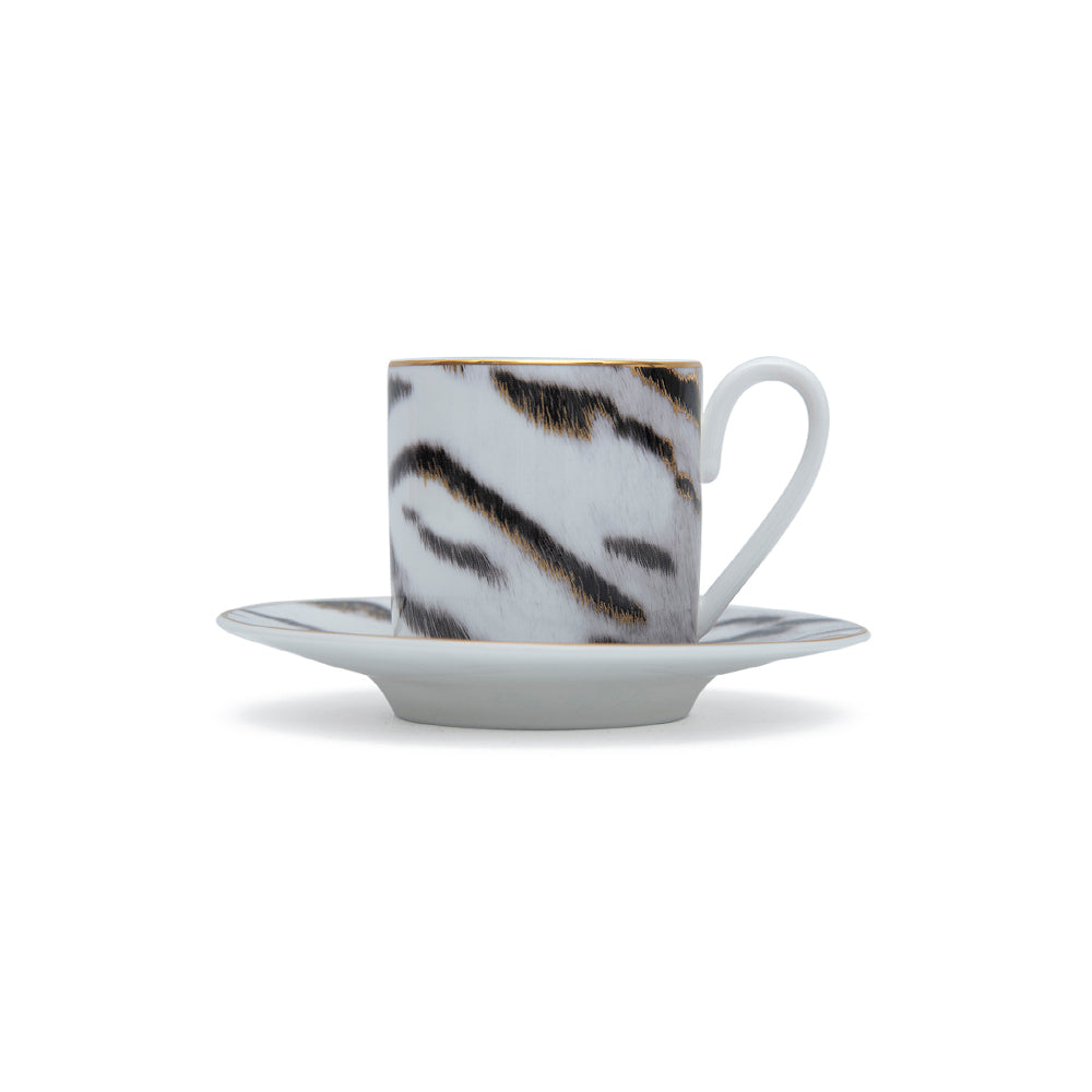 Roberto Cavalli Tiger Luxury box Set 2 Pcs. Coffee Cup & Saucer - 6 x H 6.1 Cm Cap.12 Cl. - S.12 Cm | Cups & Saucer Set | Drinkware Roberto Cavalli Tiger Luxury box Set 2 Pcs. Coffee Cup & Saucer - 6 x H 6.1 Cm Cap.12 Cl. - S.12 Cm | Cups & Saucer Set | Drinkware