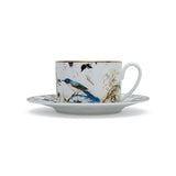Roberto Cavalli Garden'S Birds Luxury box Set 2 Pcs. Tea Cup & Saucer - 8.6 x H 5.9 Cm Cap.22 Cl. - S.15.5 Cm
