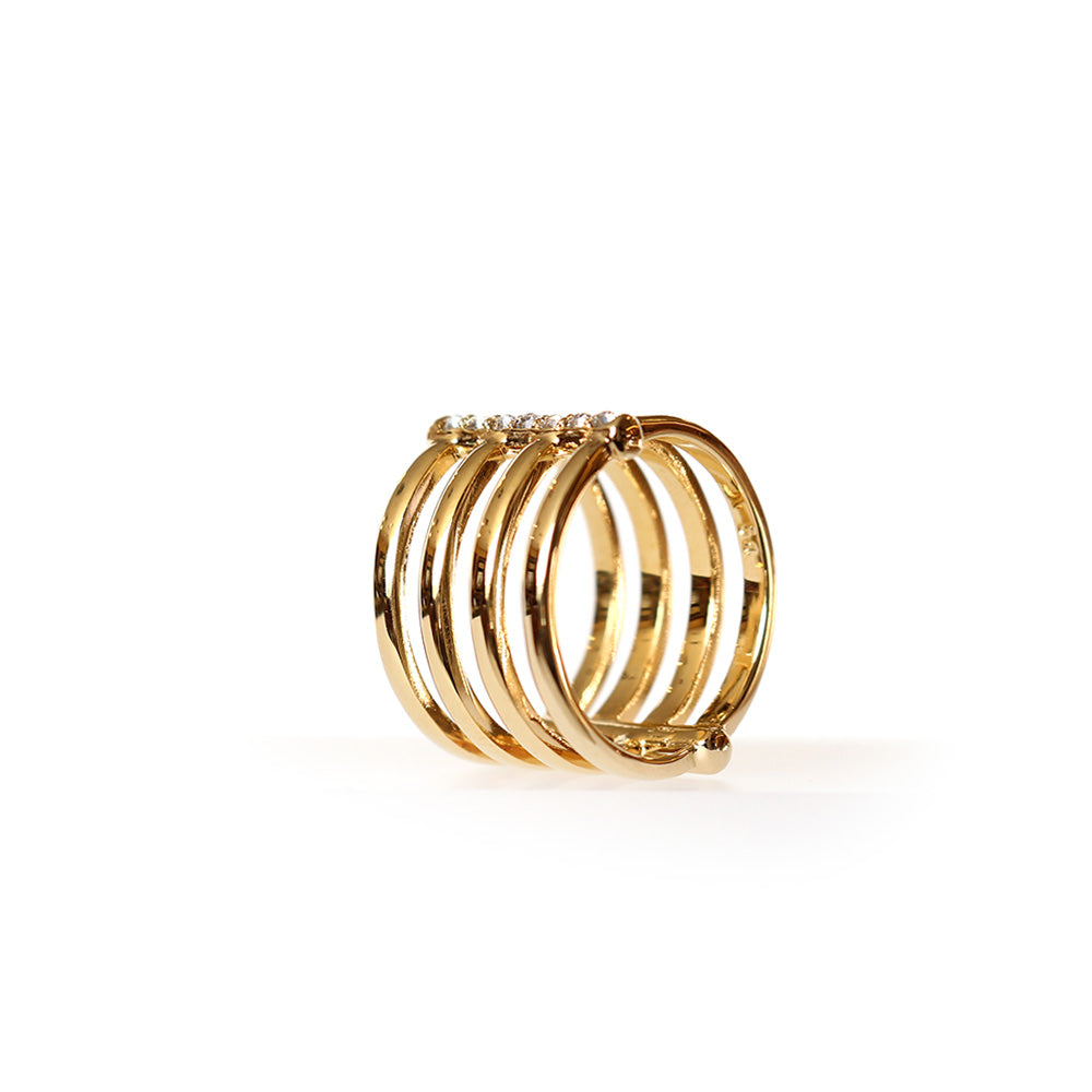Cerruti Ladies Gold Plated Ring