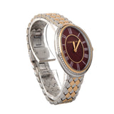 Cerruti Ladies Watch Stainless Steel / Gold Plated Case With Rose Gold Plated Dial & Stainless Steel Gold Plated Metal Bracelet