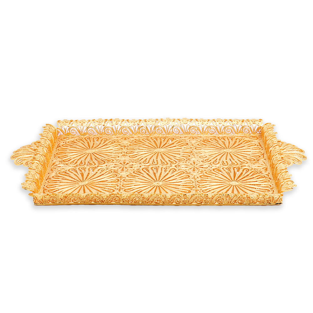 Decorium Zerafet Rectangular Tray Gold | ramadan21 | Tray Decorium Zerafet Rectangular Tray Gold | ramadan21 | Tray