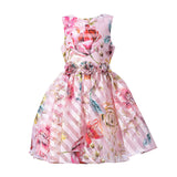 David Charles Kids Girl's Floral Pink  Dress