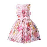 David Charles Kids Girl's Floral Pink  Dress