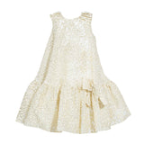 David Charles Kids Girl's Ivory & Gold Dress