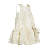 David Charles Kids Girl's Ivory & Gold Dress