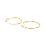 Dean Davidson Spire Hoops  Earrings White Topaz/Gold