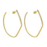 Dean Davidson Spire Hoops  Earrings White Topaz/Gold