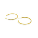 Dean Davidson, Spire Hoops  Earrings, White Topaz/Gold