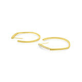 Dean Davidson Midi Spire Hoops  Earrings White Topaz/Gold