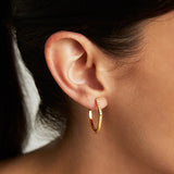 Dean Davidson Mini Spire Hoops  Earrings White Topaz/Gold