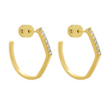 Dean Davidson Mini Spire Hoops  Earrings White Topaz/Gold