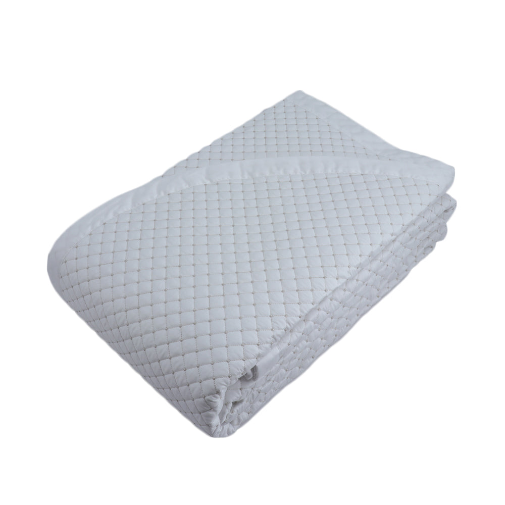 Dea Vicky Ricraso Bed Cover Set 5 Pcs White&Silver 270X270 cm | Beddings Dea Vicky Ricraso Bed Cover Set 5 Pcs White&Silver 270X270 cm | Beddings